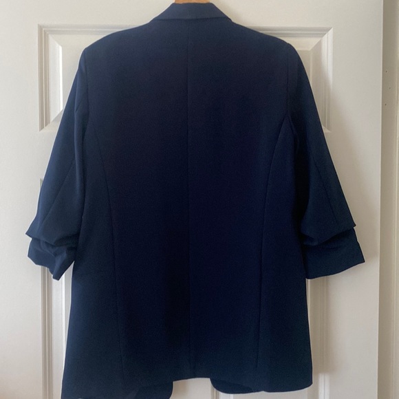 DilVin Open Front 3/4 Ruched Sleeve Blazer - Picture 7 of 10